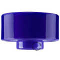 Ronde blauwe porseleinen lamp.