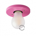 Pink flush mount spotlight.