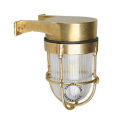 Raw brass deckhead light.