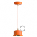 Orange pendant light replacement base.