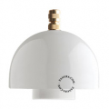 White porcelain replacement lamp holder for pendant light.