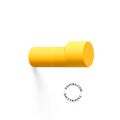 crochet laiton bouton porte laqué peint jaune