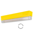 Gele porseleinen lamphouder voor sticklamp.