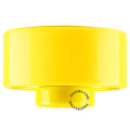 Round yellow porcelain lamp.