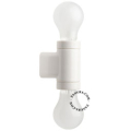 Applique murale double en porcelaine blanche.