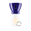 Lampe en porcelaine bleue.