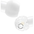 White porcelain wall light with glass lampshade.