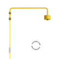yellow replacement base for a swing arm wall light