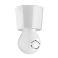 Lampe aus weißem Porzellan.