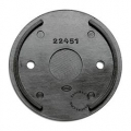 Black bakelite mounting plate for switches.
