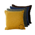 Square velvet cushions.