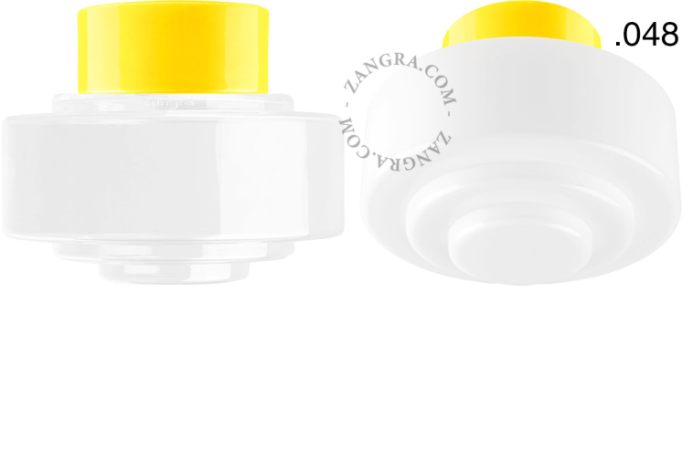 Yellow porcelain lamp.