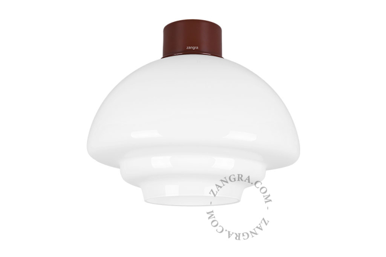 brown ceiling light with Art Deco lampshade Dores