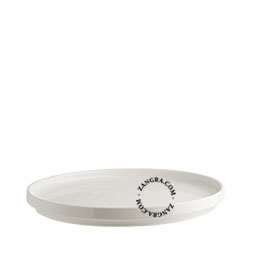 Large plate in white bone china.