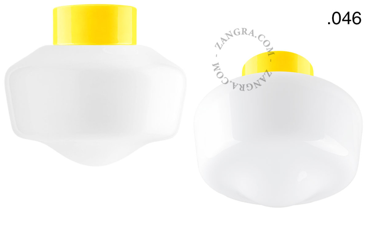 Yellow porcelain lamp.