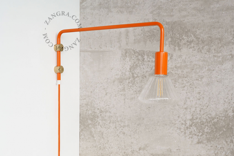 adam-orange-applique-pivotante-vintage-lampe-chevet-murale