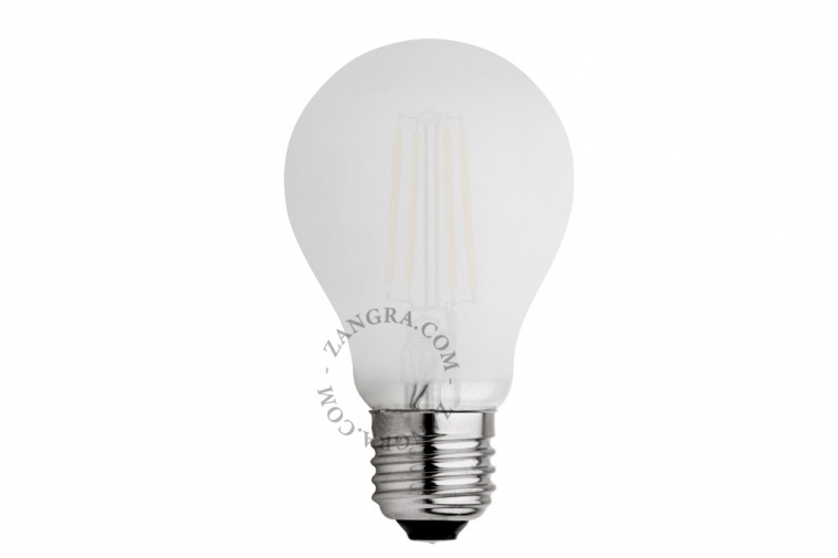 E27 frosted glass filament LED light bulb.