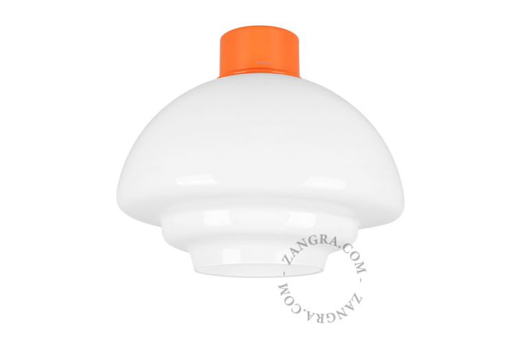 orange ceiling light with Art Deco lampshade Dores