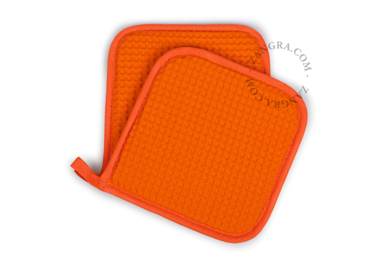 Maniques en nid d'abeille.