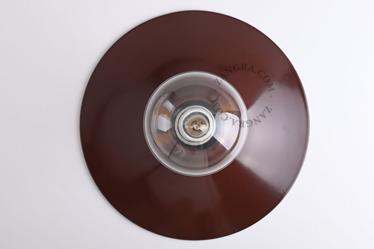 round brown wall or ceiling light