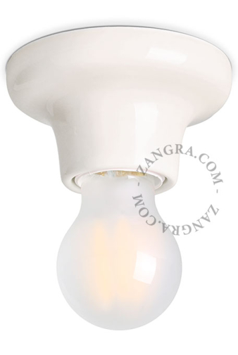 Ivory porcelain light fixture.