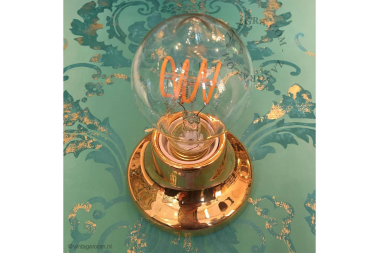 gold-plated porcelain wall or ceiling light