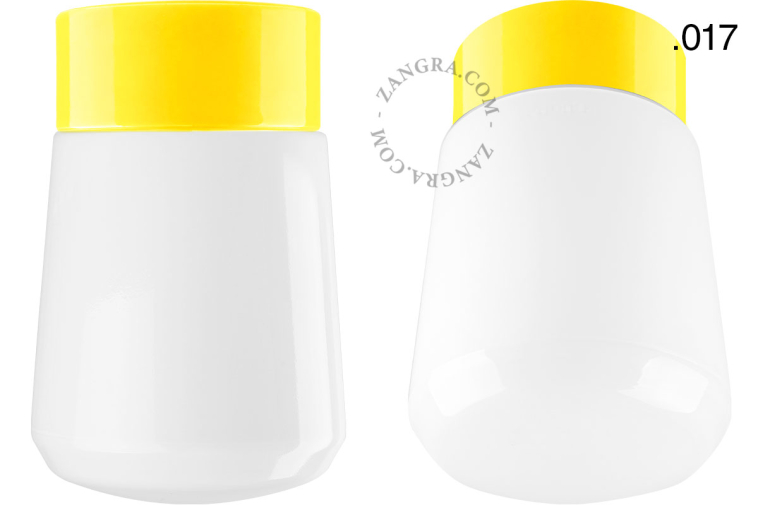 Yellow porcelain lamp.