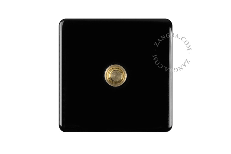 Botão de pressão quadrado de porcelana nera.