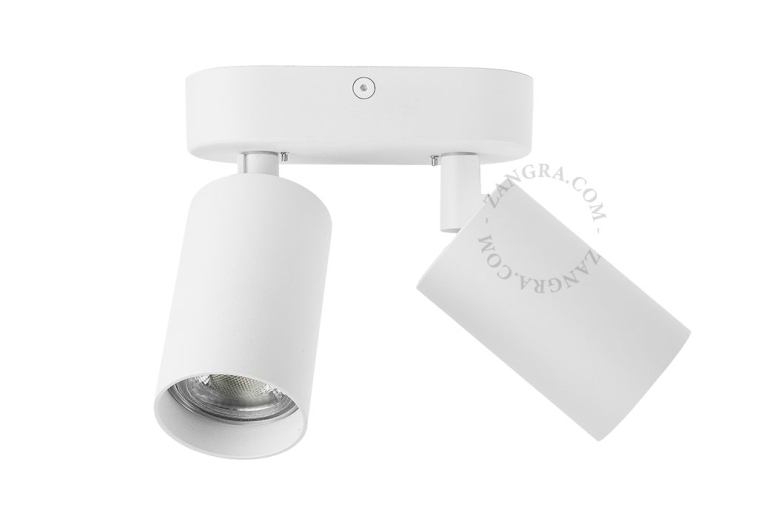 Surface-mounted double LED spotlight.