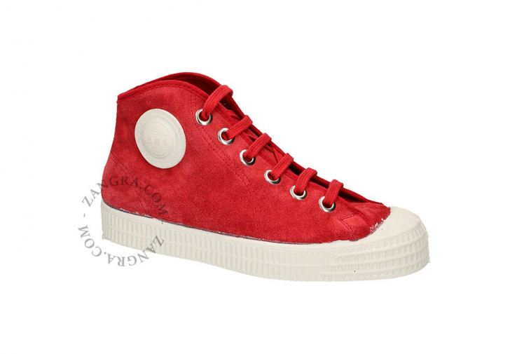 Retro red suede sneakers