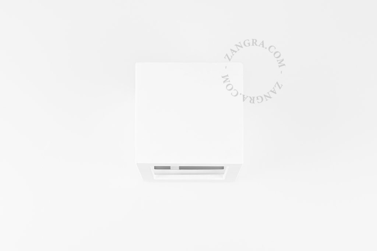 Applique murale cubique en plâtre à peindre.