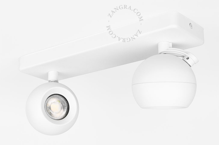 Double surface-mounted spotlights.