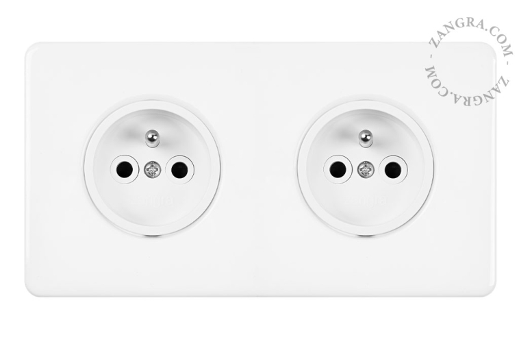 double flush mount white porcelain outlet