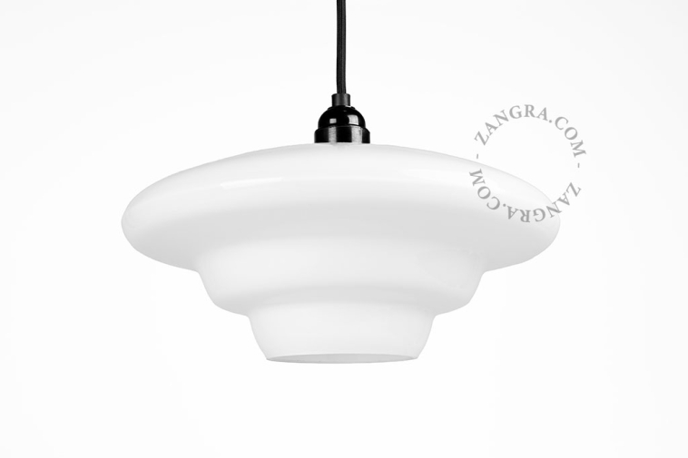 Suspension Art Déco en verre.