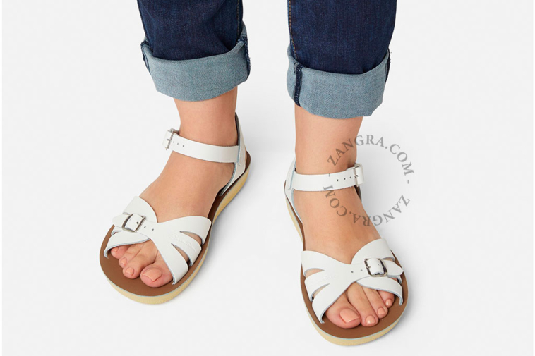 Soft sole white Salt Water sandals.