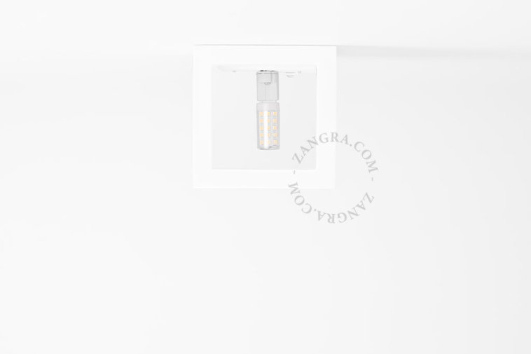 Applique murale cubique en plâtre à peindre.