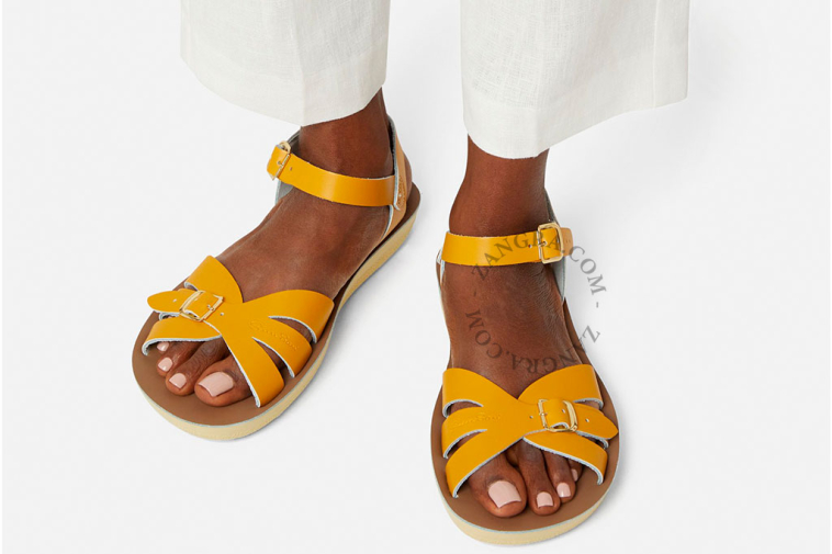 Soft sole mustard Salt Water sandals.