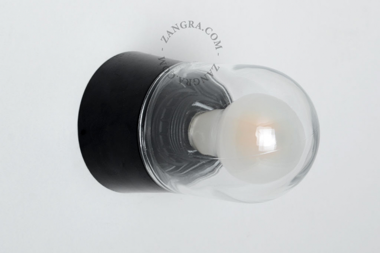 bakelite light fixture with glass shade