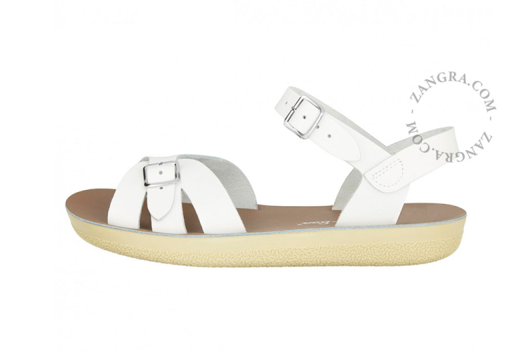 Soft sole white Salt Water sandals.