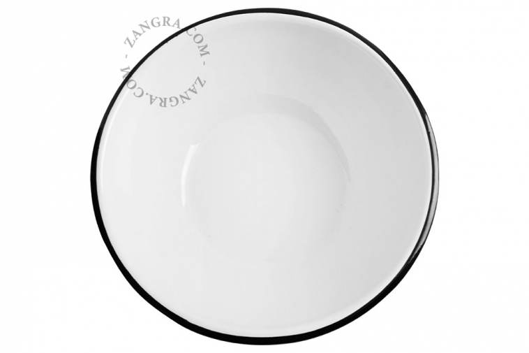 Large white enamel bowl