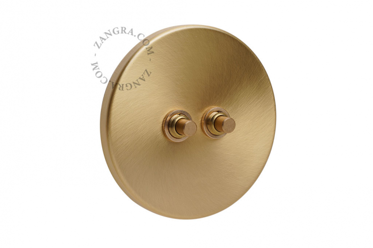 brass switch - double brass pushbuttons
