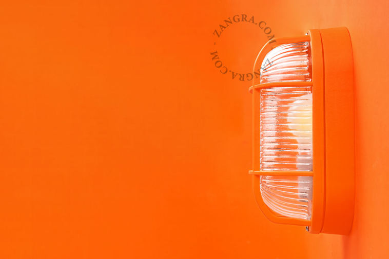 orange bulkhead light Benji - IP44
