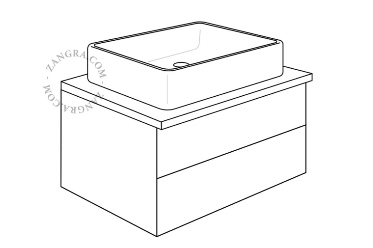 Lavabo de cerámica.