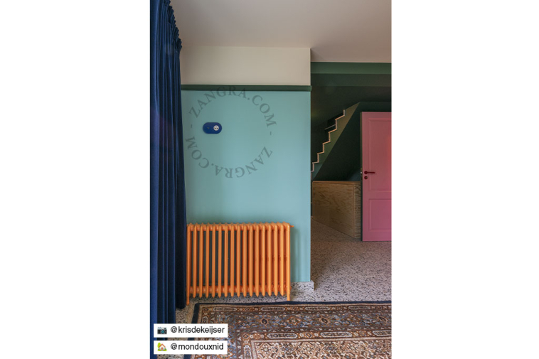 Blue flush mount outlet & switch.