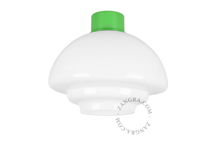 green ceiling light with Art Deco lampshade Dores