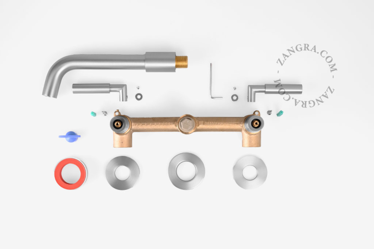 Väggmonterad blandare kran.