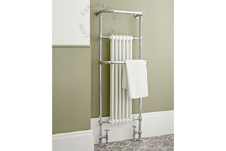 Victorian-style heated towel rail.