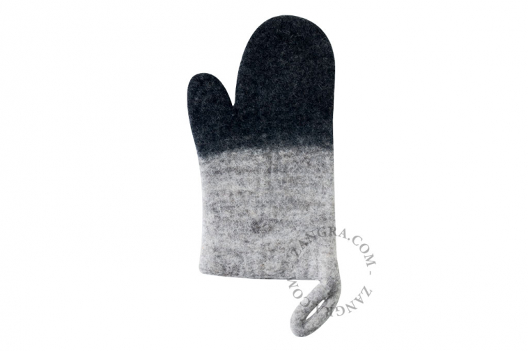 grey felted kitchen glove