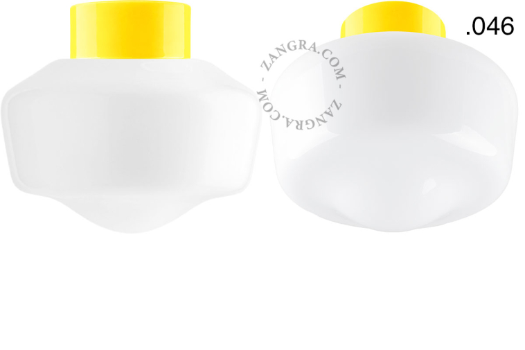 Yellow porcelain lamp.