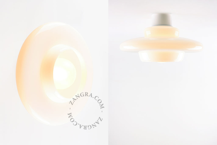 orange ceiling light with Art Deco lampshade Dores